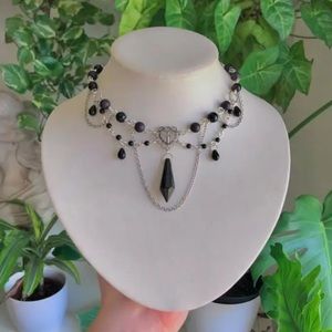 Black goth necklace
